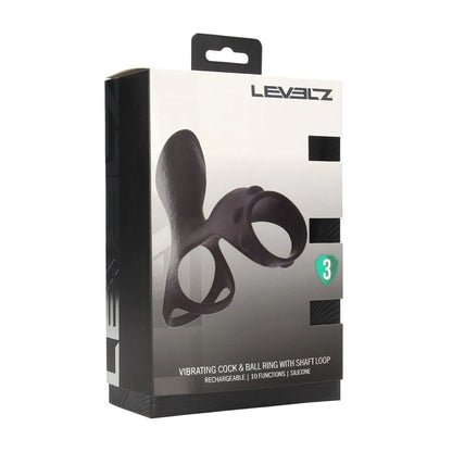 LEVELZ Vibrating Cock & Ball Ring with Shaft Loop -  USB Rechargeable Vibrating Cock & Ball Rings