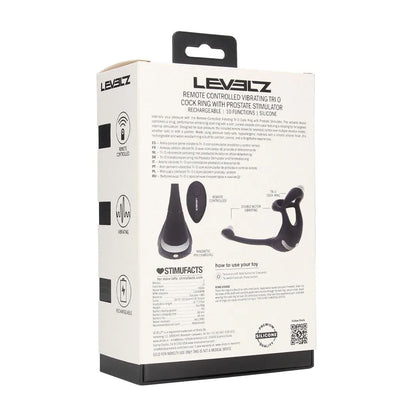 LEVELZ Remote Controlled Vibrating TriO Cock Ring with Prostate Stimulator -  USB Rechargeable Vibrating Cock Ring with Anal Plug