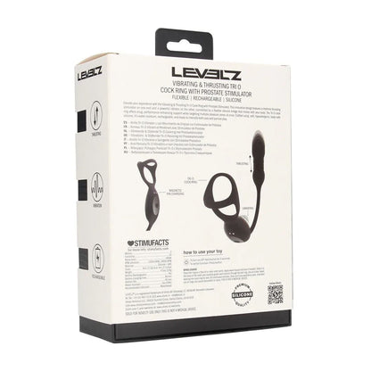 LEVELZ Vibrating & Thrusting TriO Cock Ring with Prostate Stimulator -  USB Rechargeable Vibrating Cock Ring with Thrusting Prostate Plug