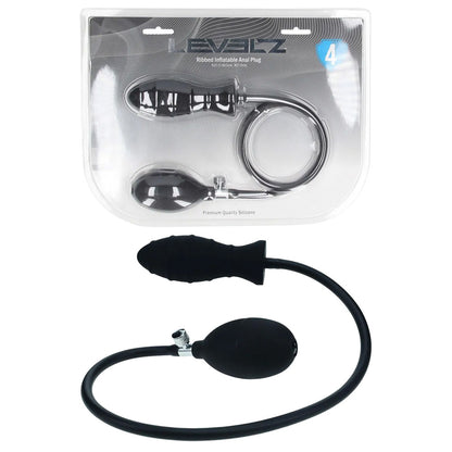 LEVELZ Ribbed Inflatable Anal Plug -  Inflatable Butt Plug