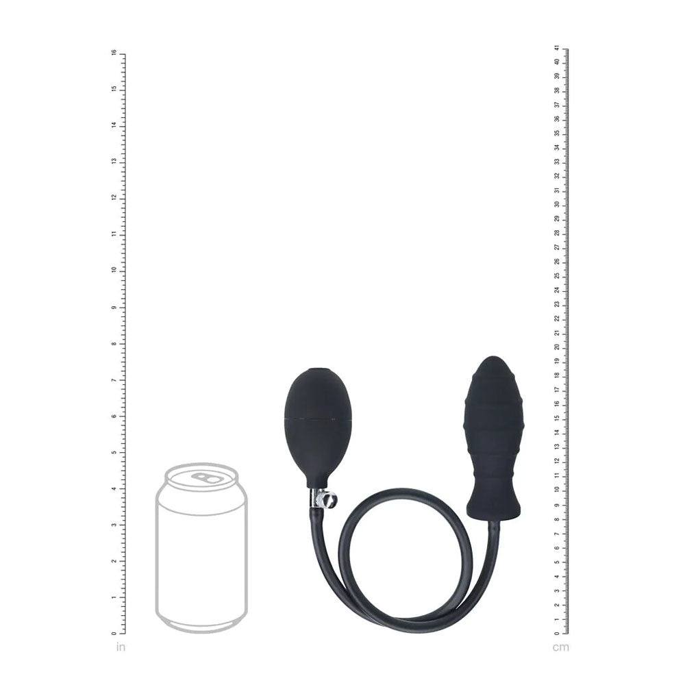 LEVELZ Ribbed Inflatable Anal Plug -  Inflatable Butt Plug