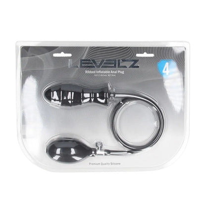 LEVELZ Ribbed Inflatable Anal Plug -  Inflatable Butt Plug