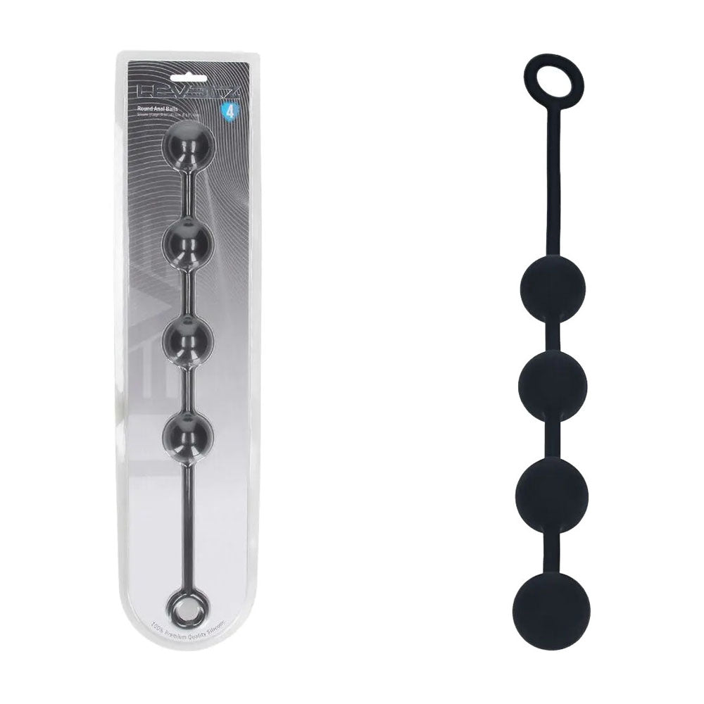 LEVELZ Round Silicone Anal Balls - L - 40mm -  40.5 cm Large Anal Beads