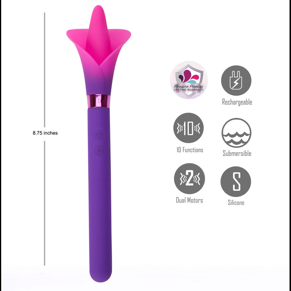 Maia VALA -  - /Pink 22.2 cm USB Rechargeable Flower Vibrator