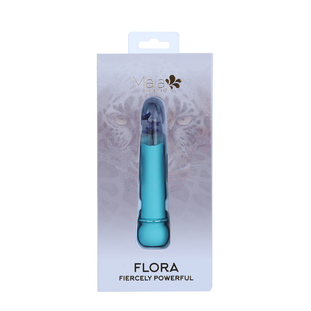 Maia FLORA - Teal - Teal 12.7 cm USB Rechargeable Powerful Bullet