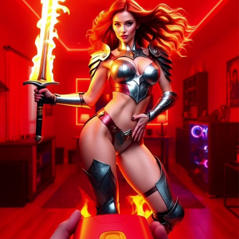 MASTURS Solara - USB Rechargeable Vibrating, Thrusting & Heating Auto Stroker with Augmented Reality