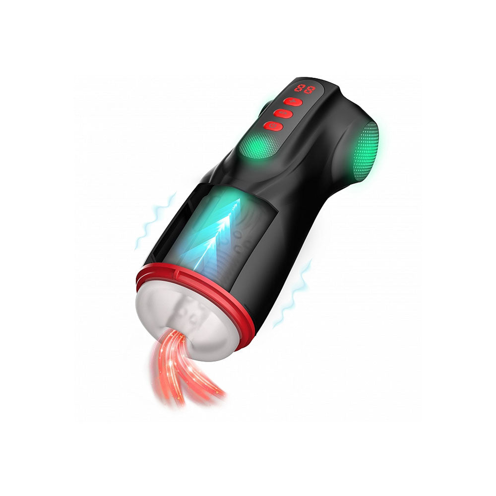 MASTURS Raven - USB Rechargeable Vibrating and Sucking Auto Stroker with Augmented Reality