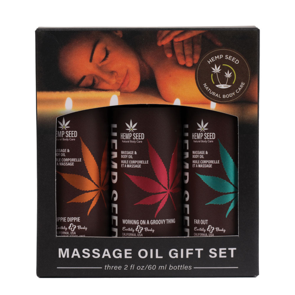 Hemp Seed Summer Massage Oil Trio Gift Set