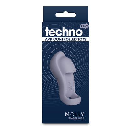 Techno - Molly - Grey USB Rechargeable Finger Stimulator with App Control