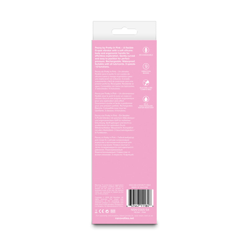 Pretty in  Peony -  -  19.8 cm USB Rechargeable Vibrator
