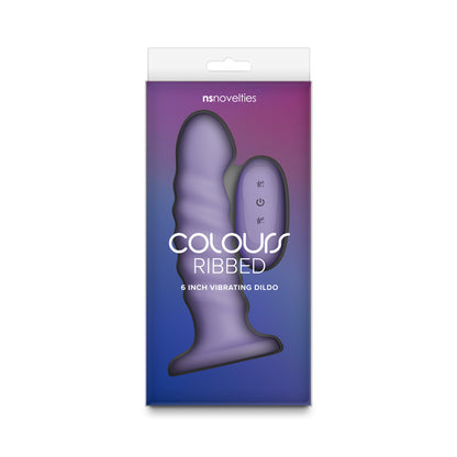 Colours Ribbed - 6'' Vibrating Dildo -  -  16.5 cm USB Rechargeable Vibrating Dildo with Wireless Remote