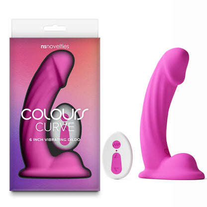 Colours Curve - Vibrating 6'' Dildo -  -  16.4 cm USB Rechargeable Vibrating Dildo with Wireless Remote