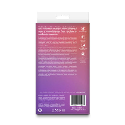 Colours Curve - Vibrating 6'' Dildo -  -  16.4 cm USB Rechargeable Vibrating Dildo with Wireless Remote