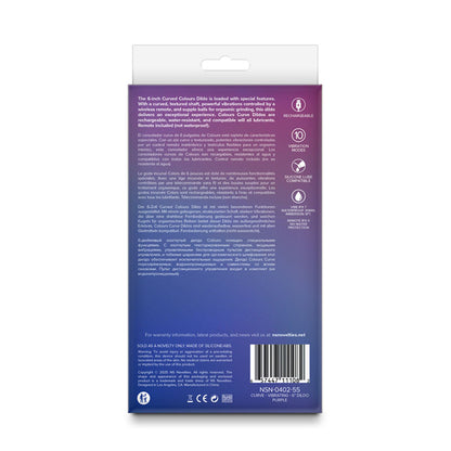 Colours Curve - Vibrating 6'' Dildo -  -  16.4 cm USB Rechargeable Vibrating Dildo with Wireless Remote