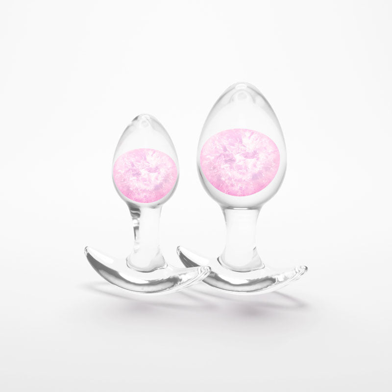Glams Cosmic 2pc Kit -  - Clear/ Butt Plugs - Set of 2 Sizes