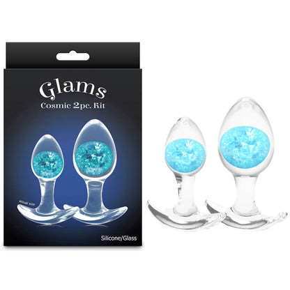 Glams Cosmic 2pc Kit -  - Clear/ Butt Plugs - Set of 2 Sizes