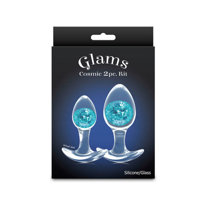 Glams Cosmic 2pc Kit -  - Clear/ Butt Plugs - Set of 2 Sizes
