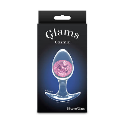 Glams Cosmic - Medium -  - Clear/ 9.5 cm Small Butt Plug