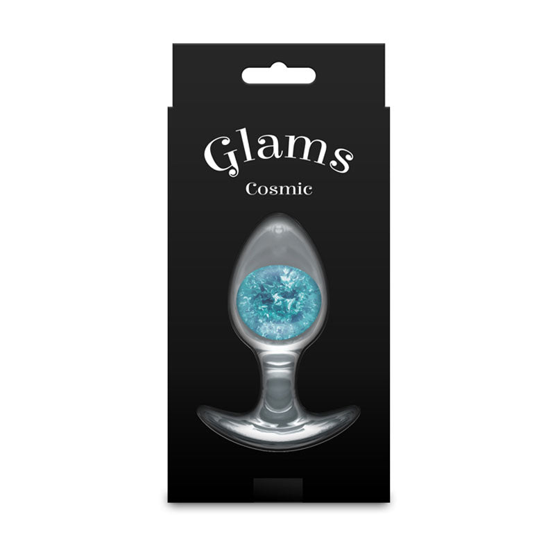 Glams Cosmic - Medium -  - Clear/ 9.5 cm Small Butt Plug