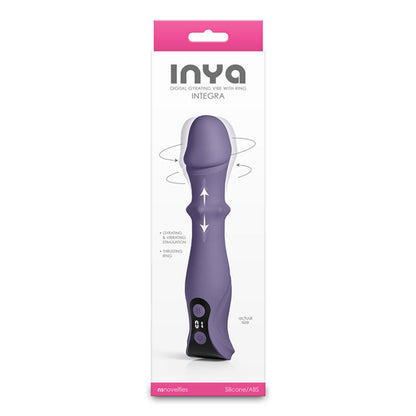 INYA Integra - Gray - Grey 18.2 cm USB Rechargeable Vibrator with Sliding Ring Shaft