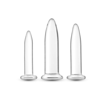 Crystal - 3pc Trainer Kit -  -  Glass Anal Plugs - Set of 3 Sizes