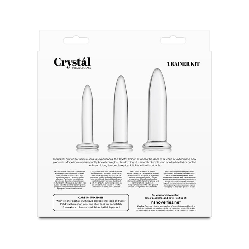 Crystal - 3pc Trainer Kit -  -  Glass Anal Plugs - Set of 3 Sizes
