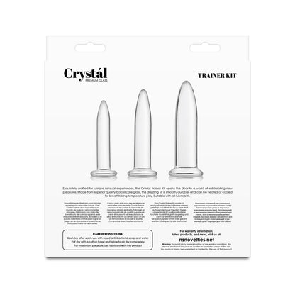 Crystal - 3pc Trainer Kit -  -  Glass Anal Plugs - Set of 3 Sizes
