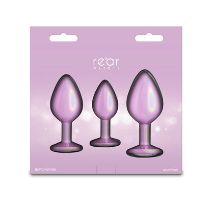Rear Assets Trainer Kit - Iridescent  - Iridescent  Metallic Butt Plugs - Set of 3 Sizes
