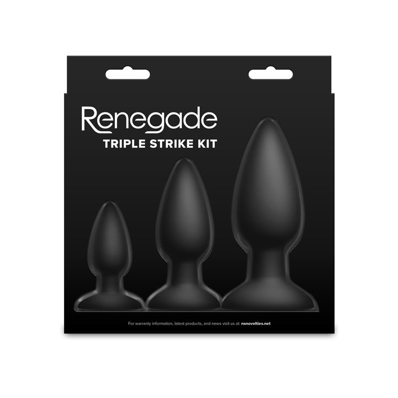 Renegade Triple Strike Kit -  -  Butt Plugs - Set of 3 Sizes