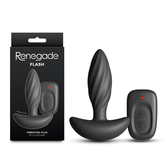 Renegade Flash -  -  10.3 cm USB Rechargeable Vibrating Butt Plug