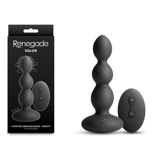 Renegade Valor -  -  13.7 cm USB Rechargeable Vibrating Anal Beads with Wireless Remote