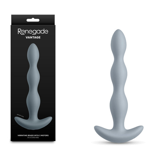 Renegade Vantage - Grey - Grey 20.6 cm USB Rechargeable Vibrating Anal Beads