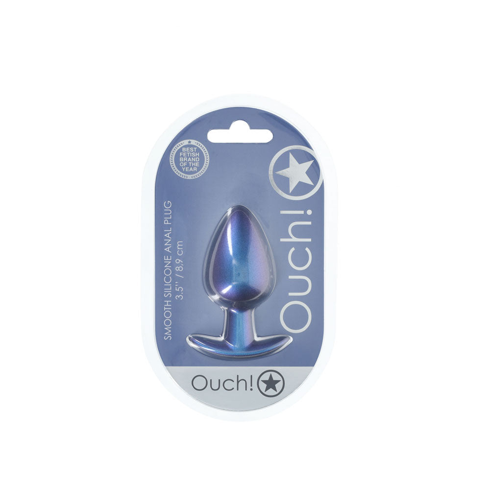 OUCH! Anal Plug - Large - Metallic  - Metallic  8.9 cm Large Butt Plug