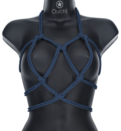 OUCH! Bondage Rope - 10 M - Navy  - Navy  Nylon Bondage Rope - 10 metre Length