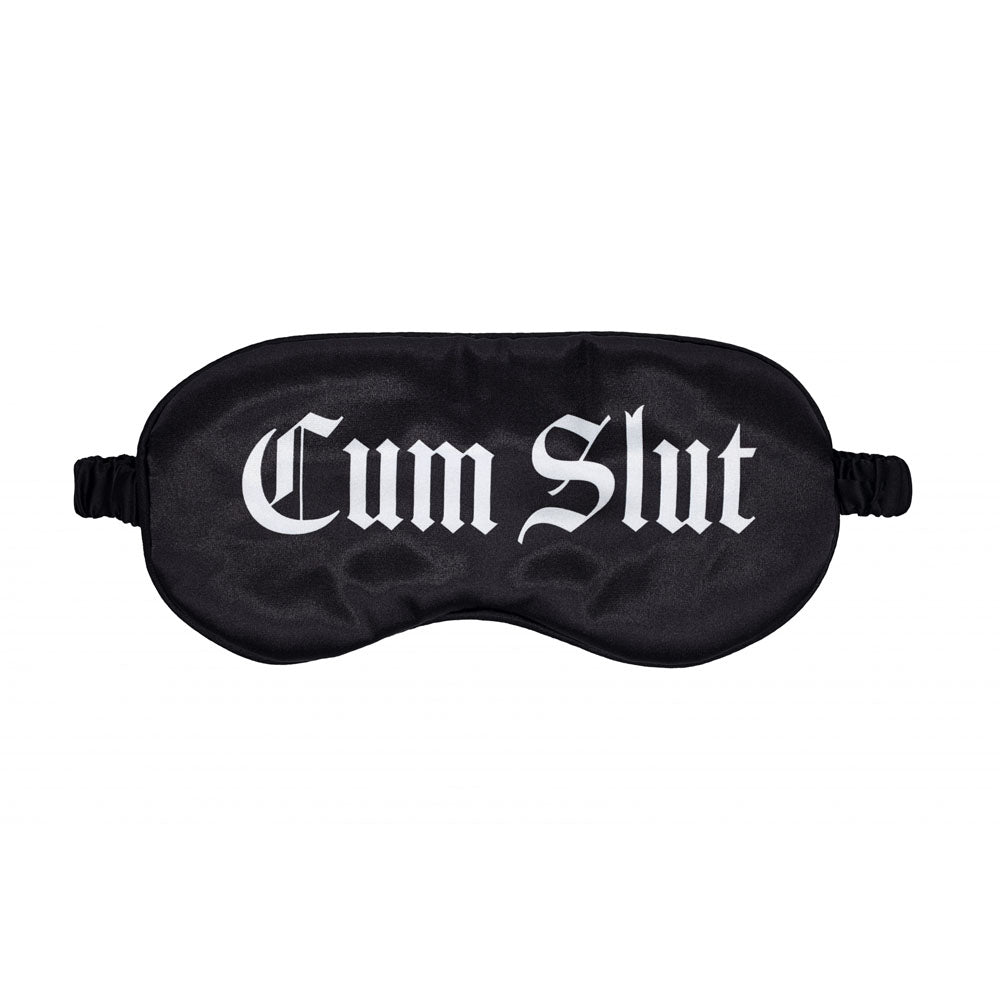 OUCH! Satin Mask - Cum Slut -  Printed Eye Mask