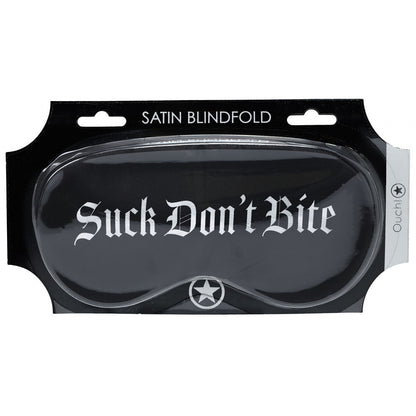 OUCH! Satin Mask - Suck Don't Bite -  Printed Eye Mask