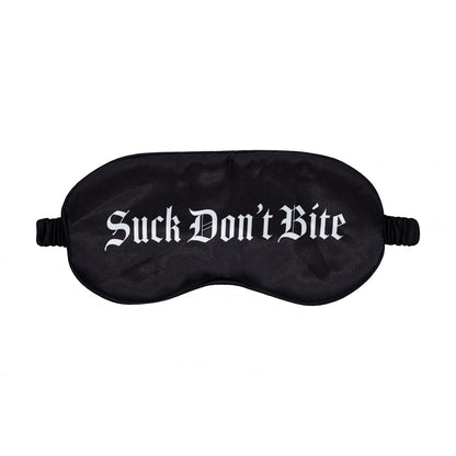 OUCH! Satin Mask - Suck Don't Bite -  Printed Eye Mask