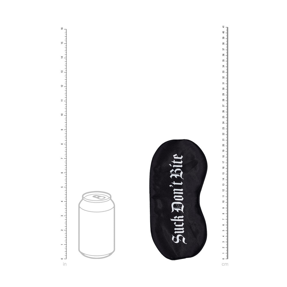 OUCH! Satin Mask - Suck Don't Bite -  Printed Eye Mask