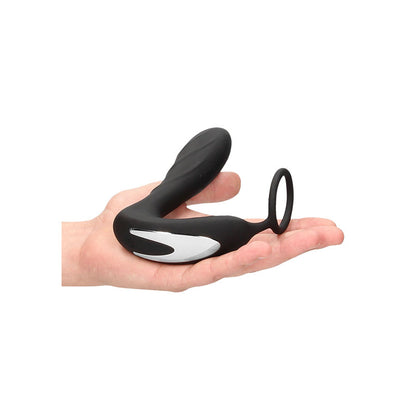 OUCH! E-stim & Vibrating Butt Plug Cock Ring -  USB Rechargeable Vibrating Butt Plug & Cock Ring with e-Stim