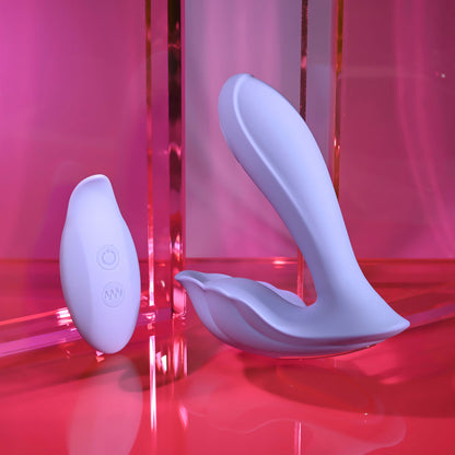 Playboy Pleasure LILAC FANTASY -  13.5 cm USB Rechargeable Tapping Vibrator with Remote