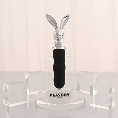 Playboy Pleasure BUNNY ON THE GO - /Chrome 18.6 cm USB-C Rechargeable Vibrator