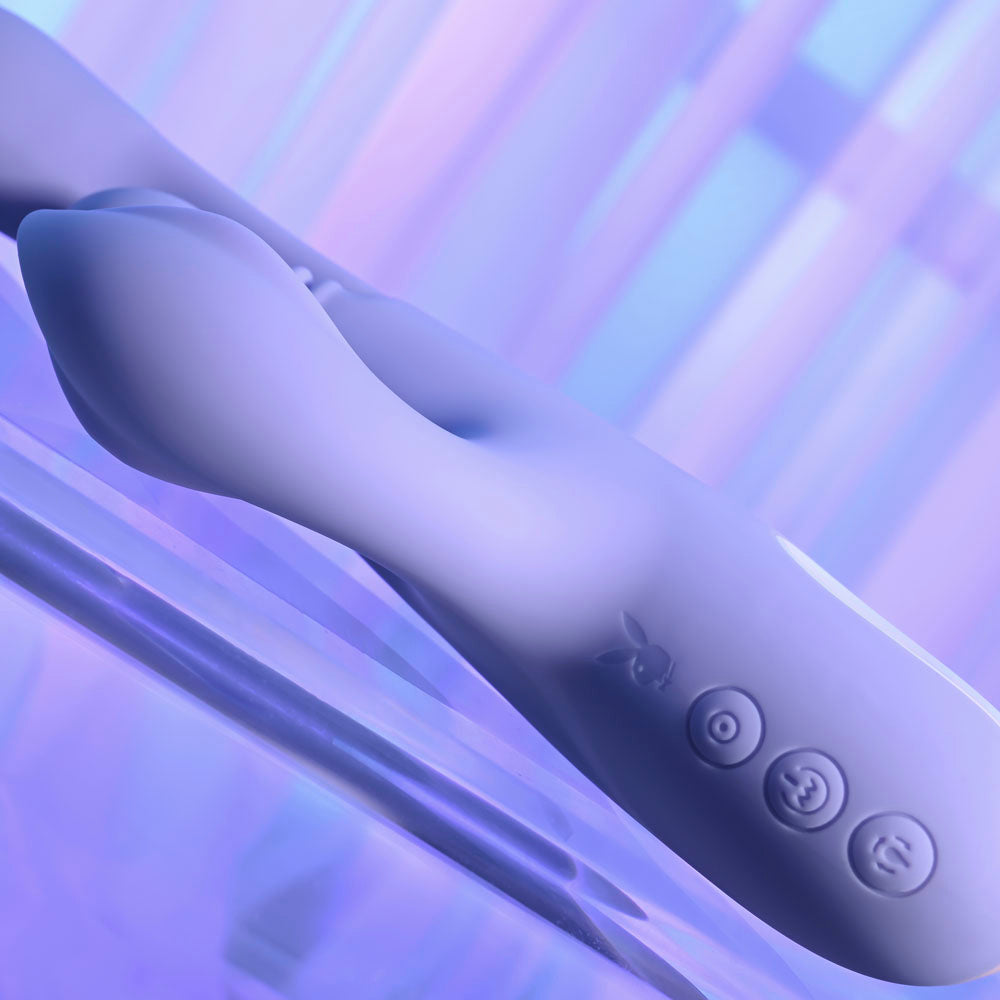 Playboy Pleasure NUBBIN RUBBIN -  24.1 cm USB Rechargeable Thrusting Rabbit Vibrator