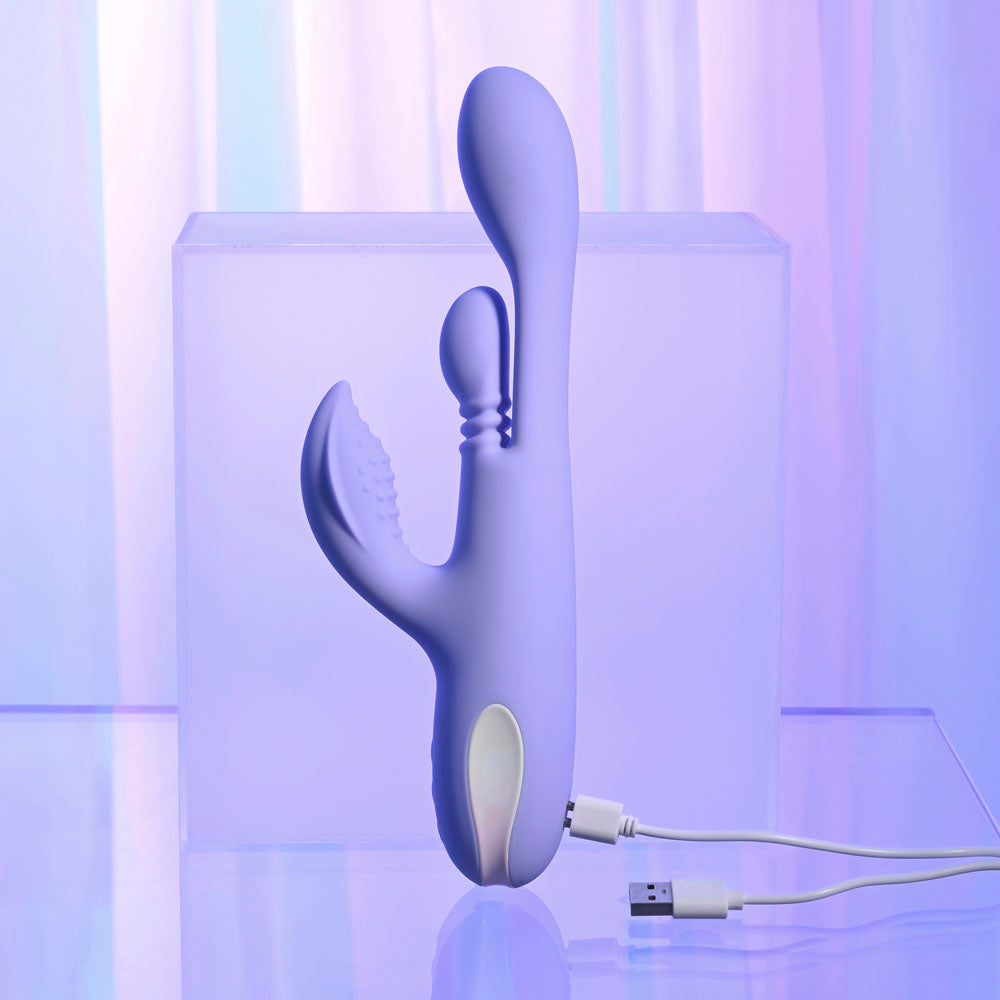 Playboy Pleasure NUBBIN RUBBIN -  24.1 cm USB Rechargeable Thrusting Rabbit Vibrator