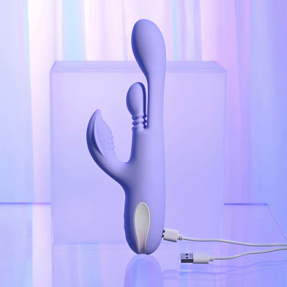 Playboy Pleasure NUBBIN RUBBIN -  24.1 cm USB Rechargeable Thrusting Rabbit Vibrator