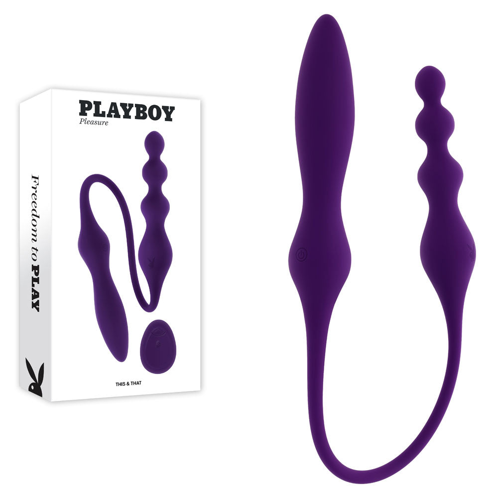 Playboy Pleasure THIS & THAT -  60 cm USB Rechargeable Flexible Dual Ended Vibrator