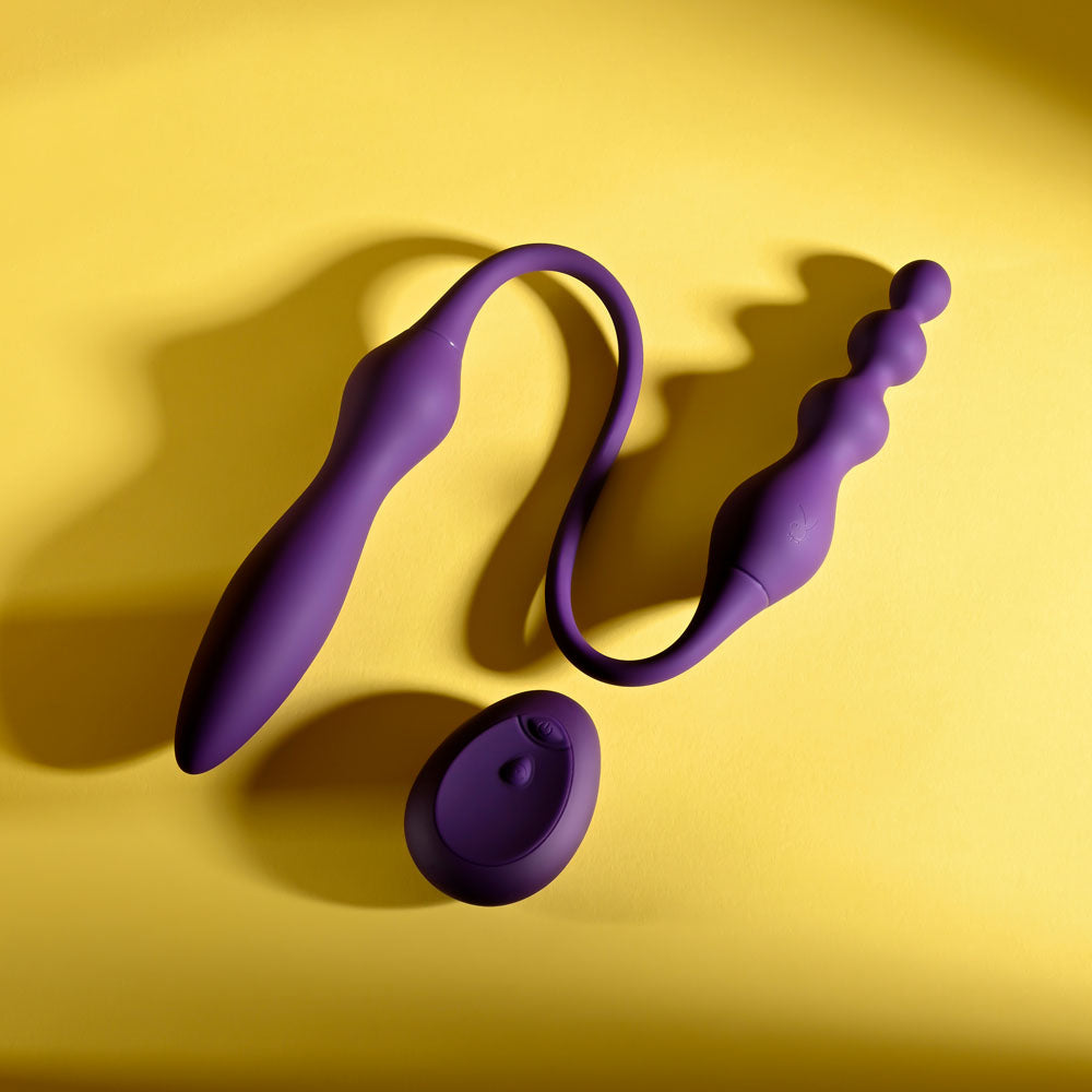 Playboy Pleasure THIS & THAT -  60 cm USB Rechargeable Flexible Dual Ended Vibrator