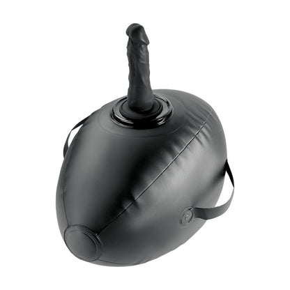 Fetish Fantasy Series Body Dock Inflatable Love Ball - Black Inflatable Cushion with Black 15.2 cm Dildo