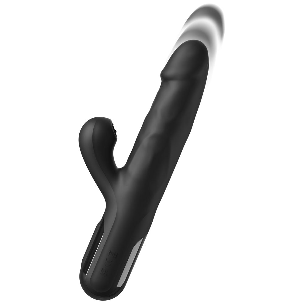 FFS Sonix Silicone Thruster -  22 cm USB Rechargeable Thrusting Vibrator with Flicking Clit Stim