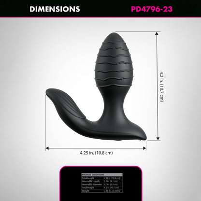 Anal Fantasy Elite Gyro-Milk Pro -  -  USB Rechargeable Gyrating Butt Plug