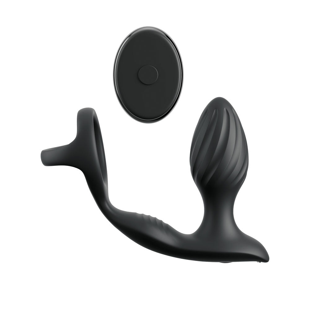 Anal Fantasy Elite Ass-Gasm Gyro-Milk Pro -  USB Rechargeable Gyrating Butt Plug with Cock Ring